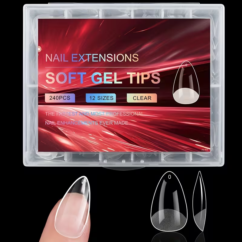 Coconoir Beauty - Soft Gel Medium Almond Half Matte Tips - 240pcs
