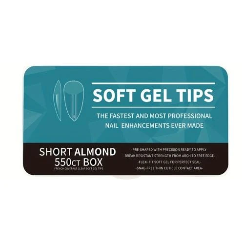 Coconoir Beauty - Soft Gel Short Almond Full Cover Tips - 550pcs