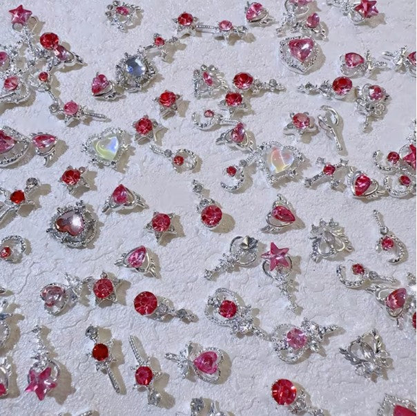 Coconoir Beauty - Nail Charms - Pink Hearts/Stars/Moons - 10pk
