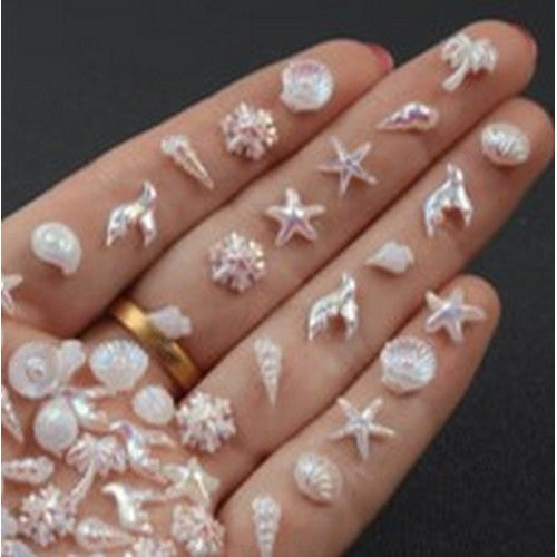Coconoir Beauty - Nail Charms - Marine Life Iridescent - 24pk