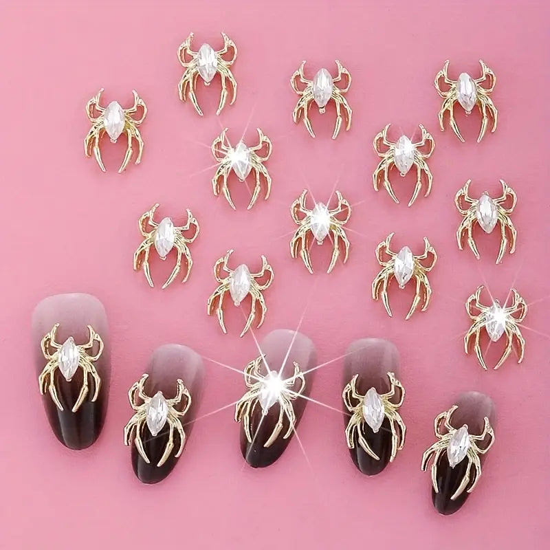 Coconoir Beauty - Nail Charms - Golden Spider Rhinestone - 5pk