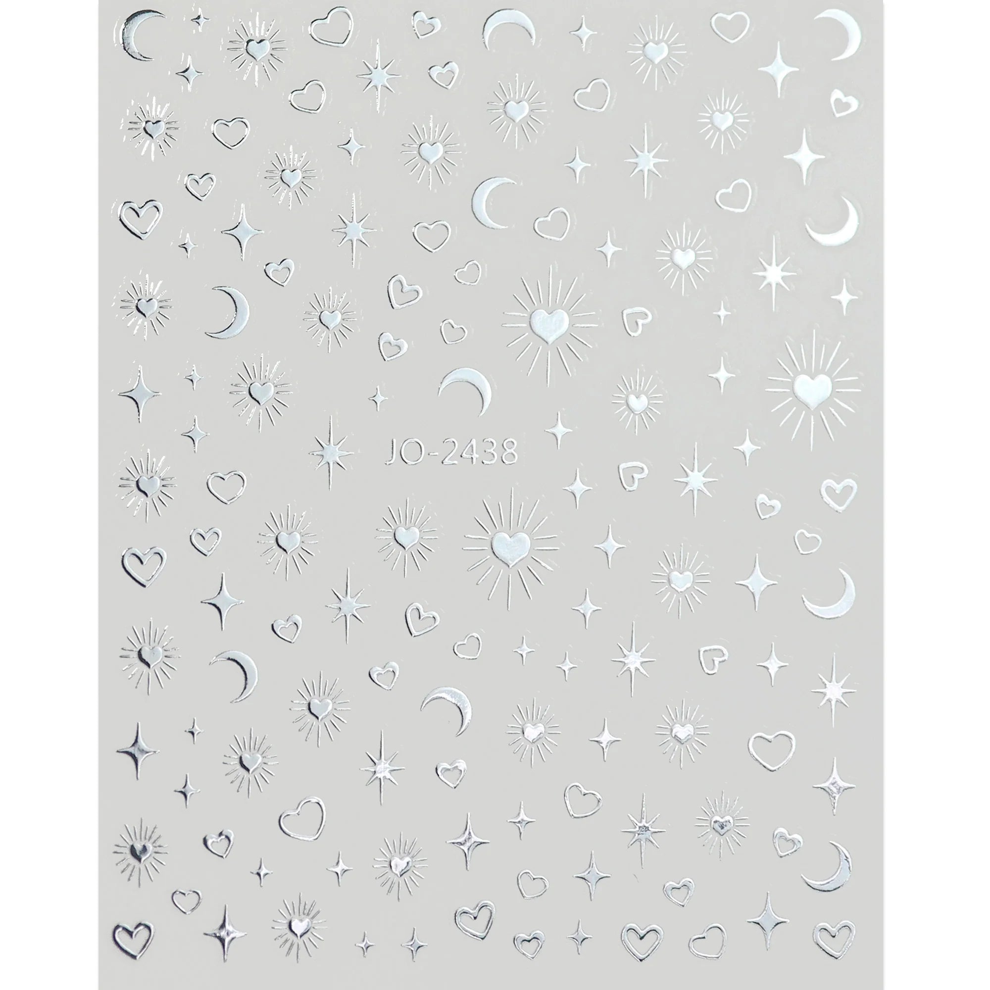 Coconoir Beauty - Nail Decal - 5D Silver Bohemian Heart