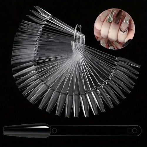Coconoir Beauty - Long Coffin Practice Nail Ring - 50pcs