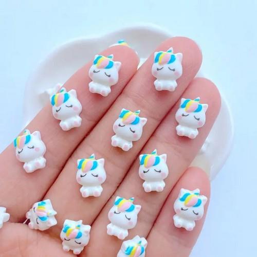 Coconoir Beauty - Nail Charms - Mini Resin Unicorn - 10pk