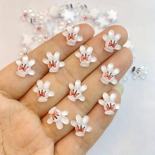 Coconoir Beauty - Nail Charms - Cat Claws White & Red - 10pk