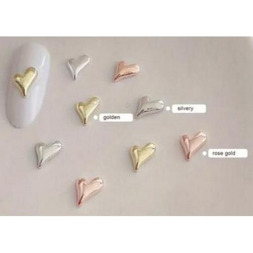 Coconoir Beauty - Nail Charms - Metal Hearts - 3 Colors - 30Pk