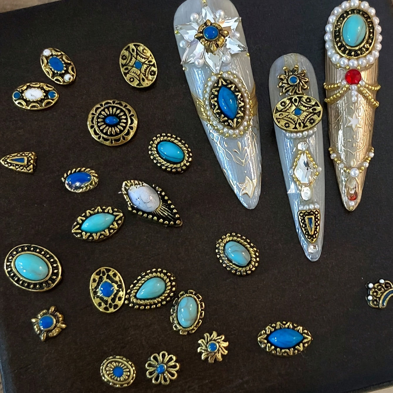 Coconoir Beauty - Nail Charms - Western Turquoise - 20Pk