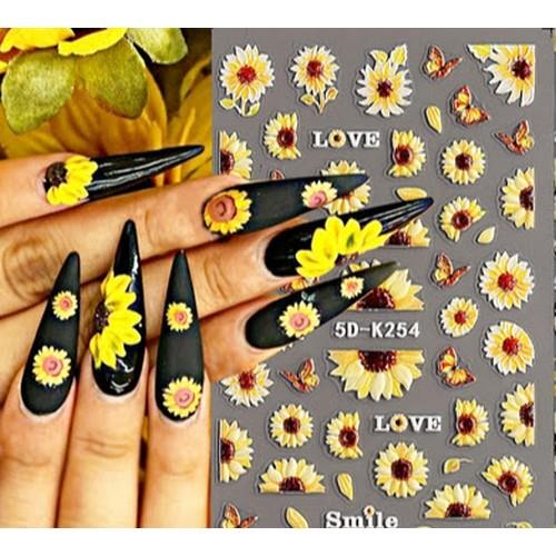 Coconoir Beauty - Nail Decal - 5D Sunflower #2