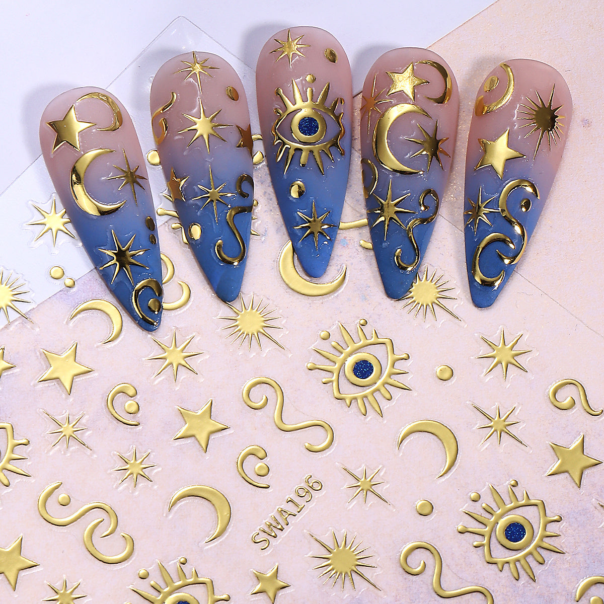 Coconoir Beauty - Nail Decal - Celestial Evil Eye - Golden