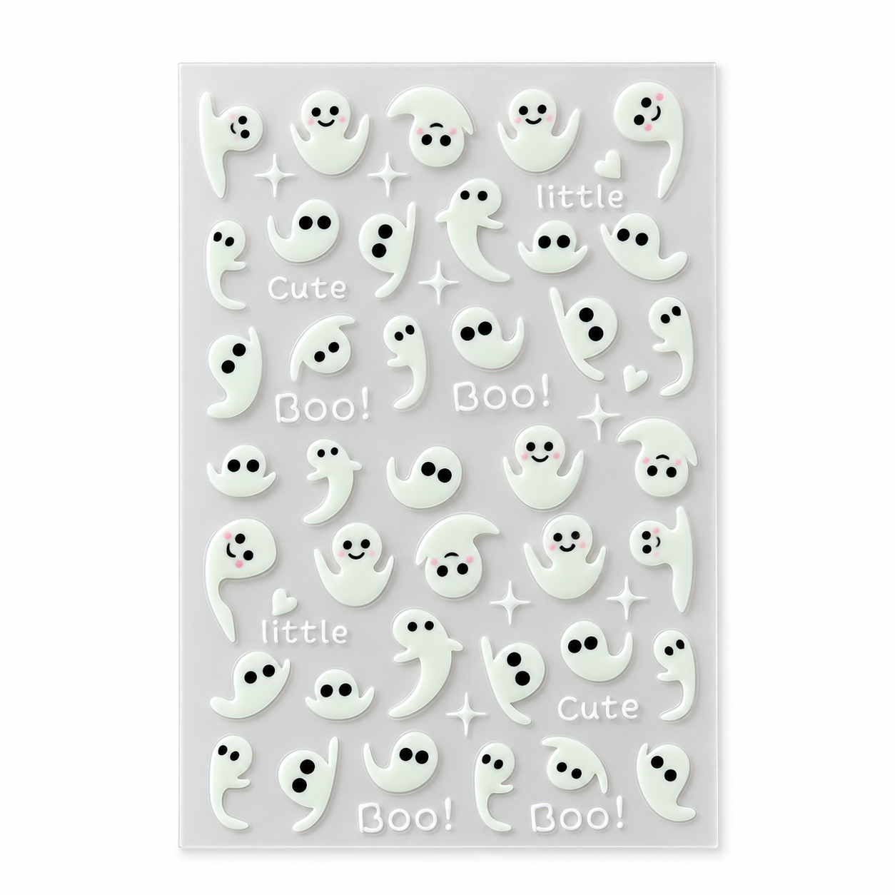Coconoir Beauty - Nail Decal - Glow-in-the-Dark Ghosts - 1pc