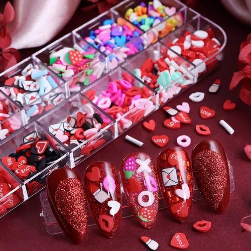 Coconoir Beauty - Nail Decal - Valentine's Lips & Hearts - 12pk
