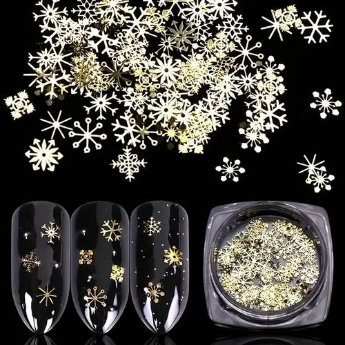 Coconoir Beauty - Nail Charms - Gold Snowflakes - 90pk