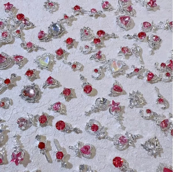 Coconoir Beauty - Nail Charms - Pink Hearts/Stars/Moons - 10pk
