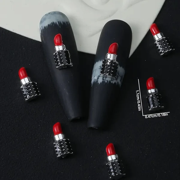 Coconoir Beauty - Nail Charms - Red Lipstick - 10pk