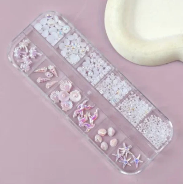 Coconoir Beauty - Nail Charms - Summer Beach & Pearls - 30pk
