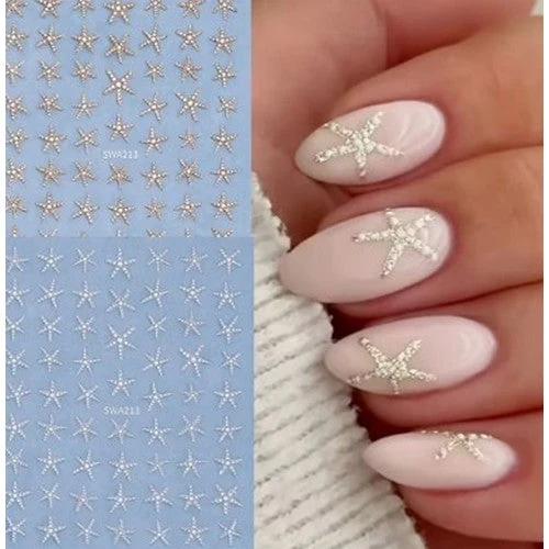 Coconoir Beauty - Nail Decal - Starfish Silver - 1pc