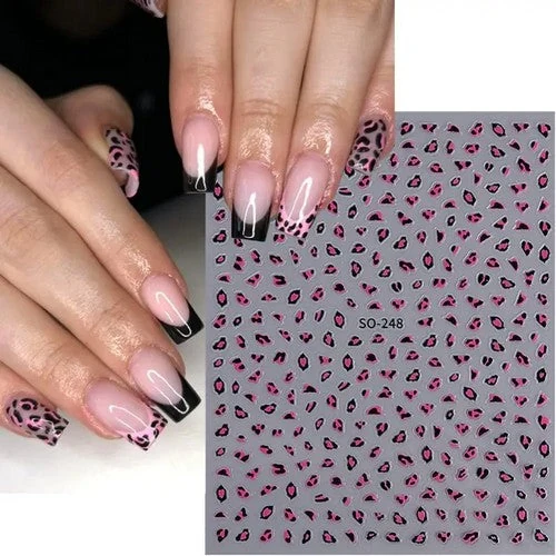 Coconoir Beauty - Nail Decal - 3D Pink Leopard Print