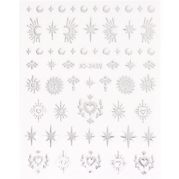 Coconoir Beauty - Nail Decal - 5D Silver Bohemian Sun
