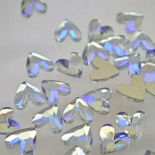 Coconoir Beauty - Nail Charms - Moonlight Rhinestone Hearts - 20pk