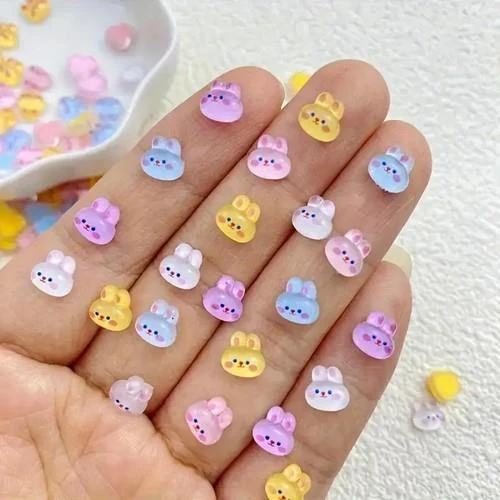 Coconoir Beauty - Nail Charms - Mini Bunny Heads - 10pk