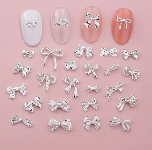 Coconoir Beauty - Nail Charms - Rhinestone Bows Assorted - 10pk