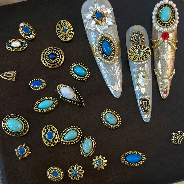 Coconoir Beauty - Nail Charms - Western Turquoise - 20Pk