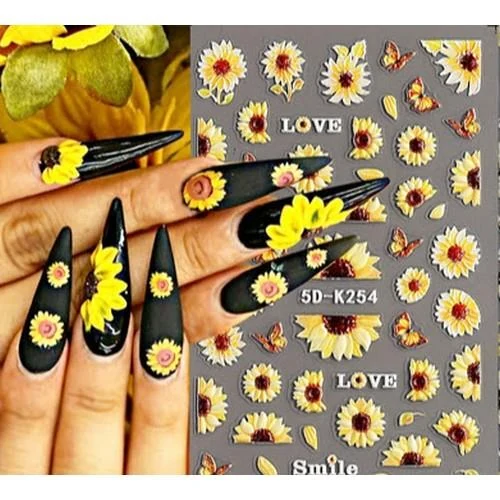 Coconoir Beauty - Nail Decal - 5D Sunflower #2
