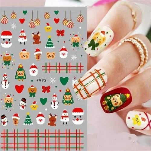Coconoir Beauty - Nail Decal - Christmas Bear/Santa/Plaid