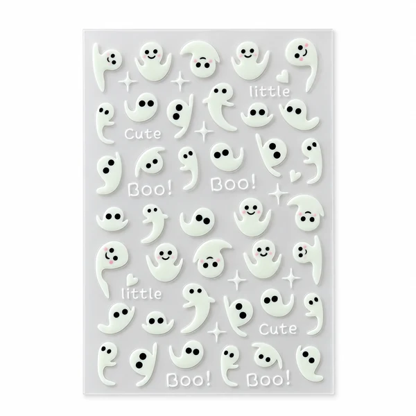 Coconoir Beauty - Nail Decal - Glow-in-the-Dark Ghosts - 1pc