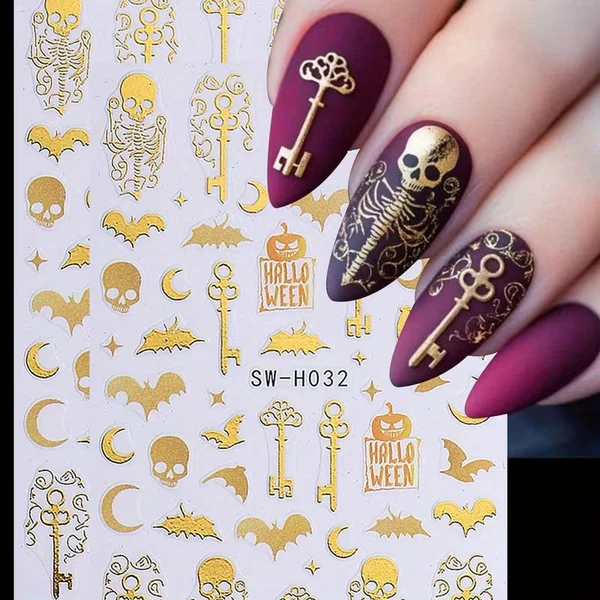 Coconoir Beauty - Nail Decal - Golden Halloween