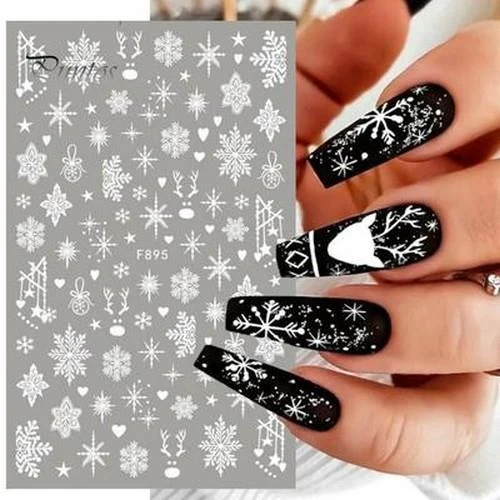 Coconoir Beauty - Nail Decal - White Snowflake #2