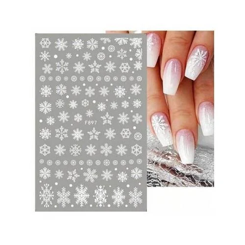 Coconoir Beauty - Nail Decal - White Snowflake #4