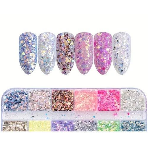 Coconoir Beauty - Glitter - Mermaid Glitter Hexagon - 12pk