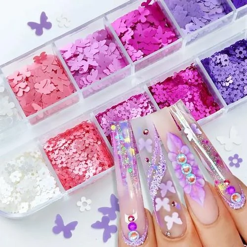 Coconoir Beauty - Nail Decals - Multicolor - Butterfly/Flower