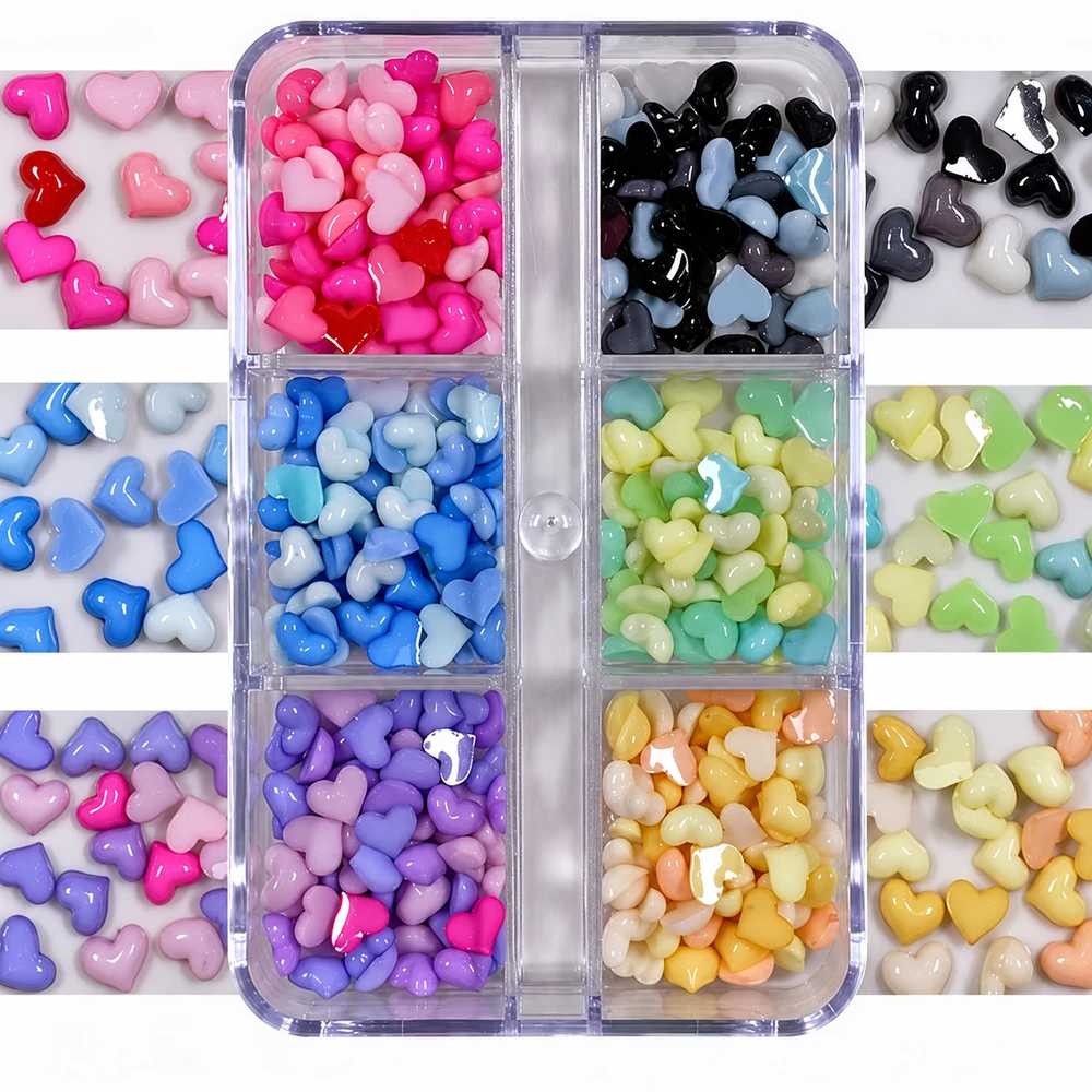 Coconoir Beauty - Nail Charms - Pastel Hearts - 6pk