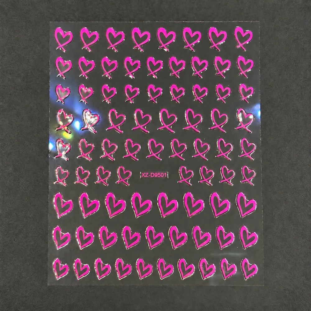 Coconoir Beauty - Nail Decal - 3D Heart Pink