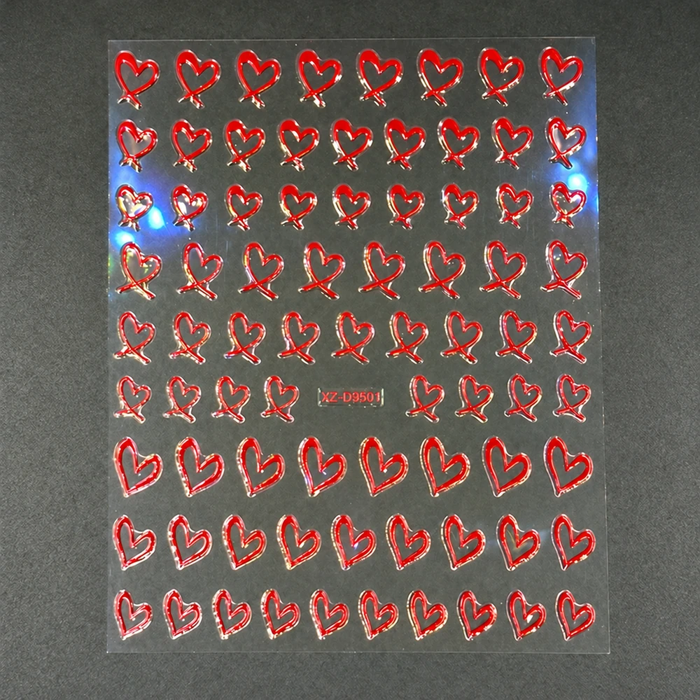 Coconoir Beauty - Nail Decal - 3D Heart Red