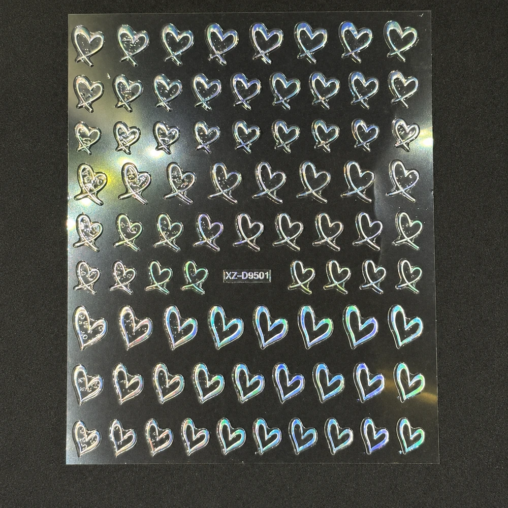 Coconoir Beauty - Nail Decal - 3D Heart Holographic
