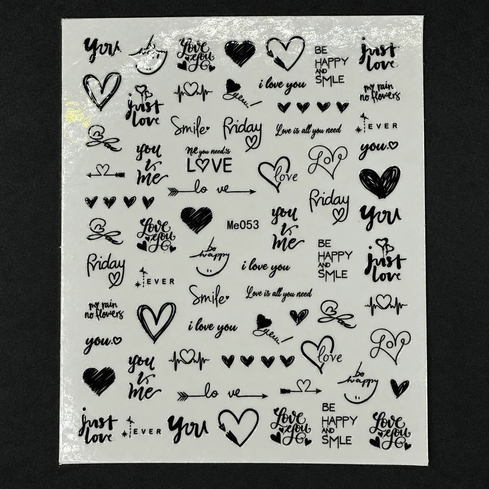 Coconoir Beauty - Nail Decal - Laser Heart Black
