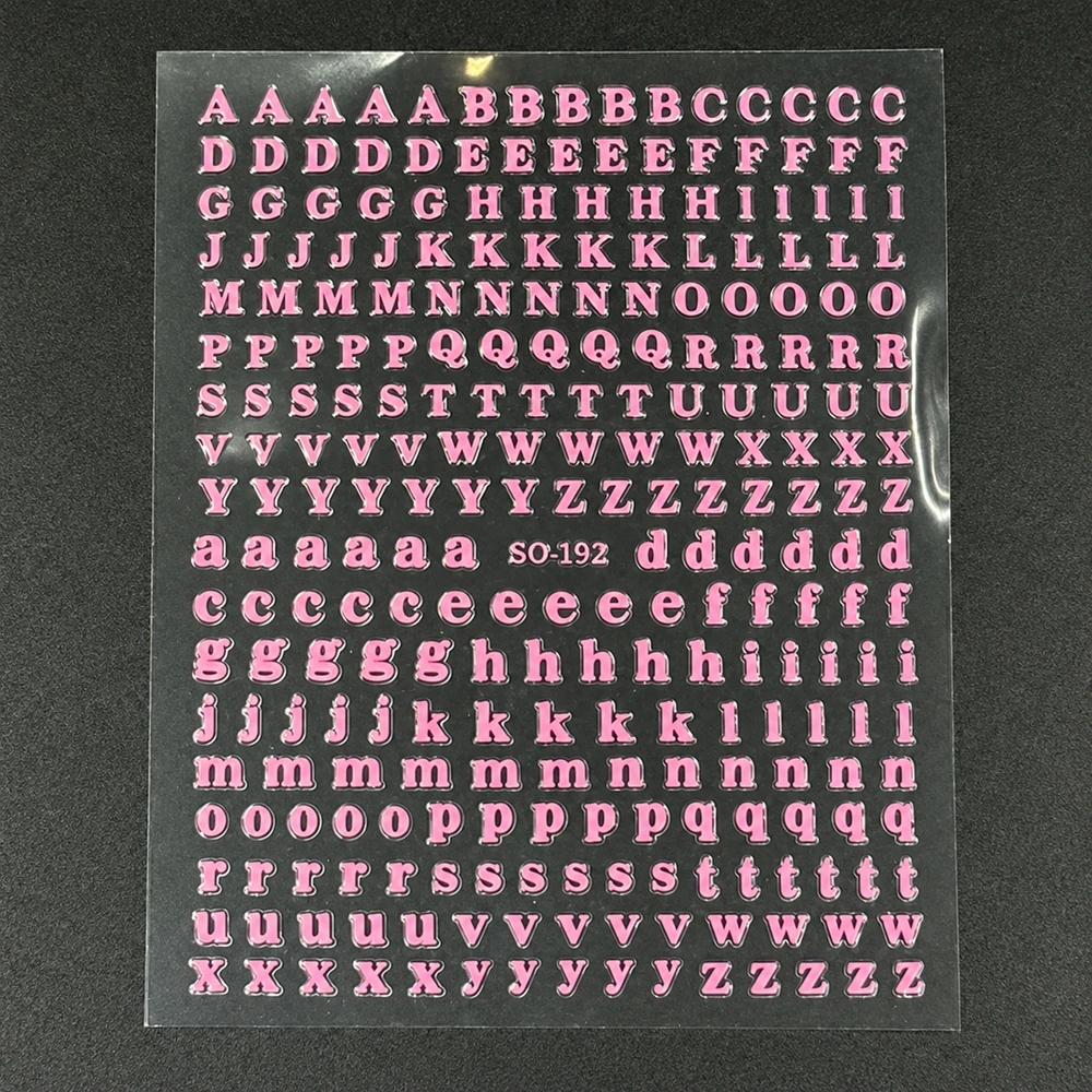 Coconoir Beauty - Nail Decal - Letters Pink