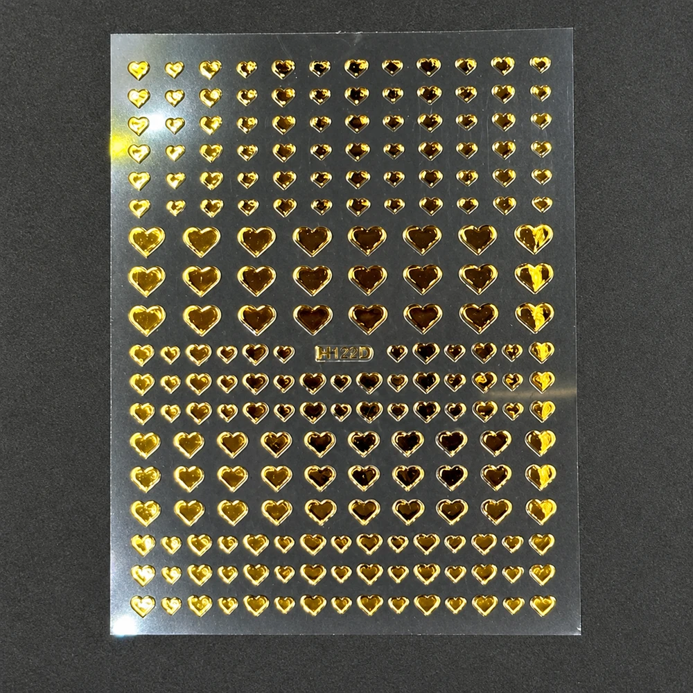Coconoir Beauty - Nail Decal - 3D Gold Hearts