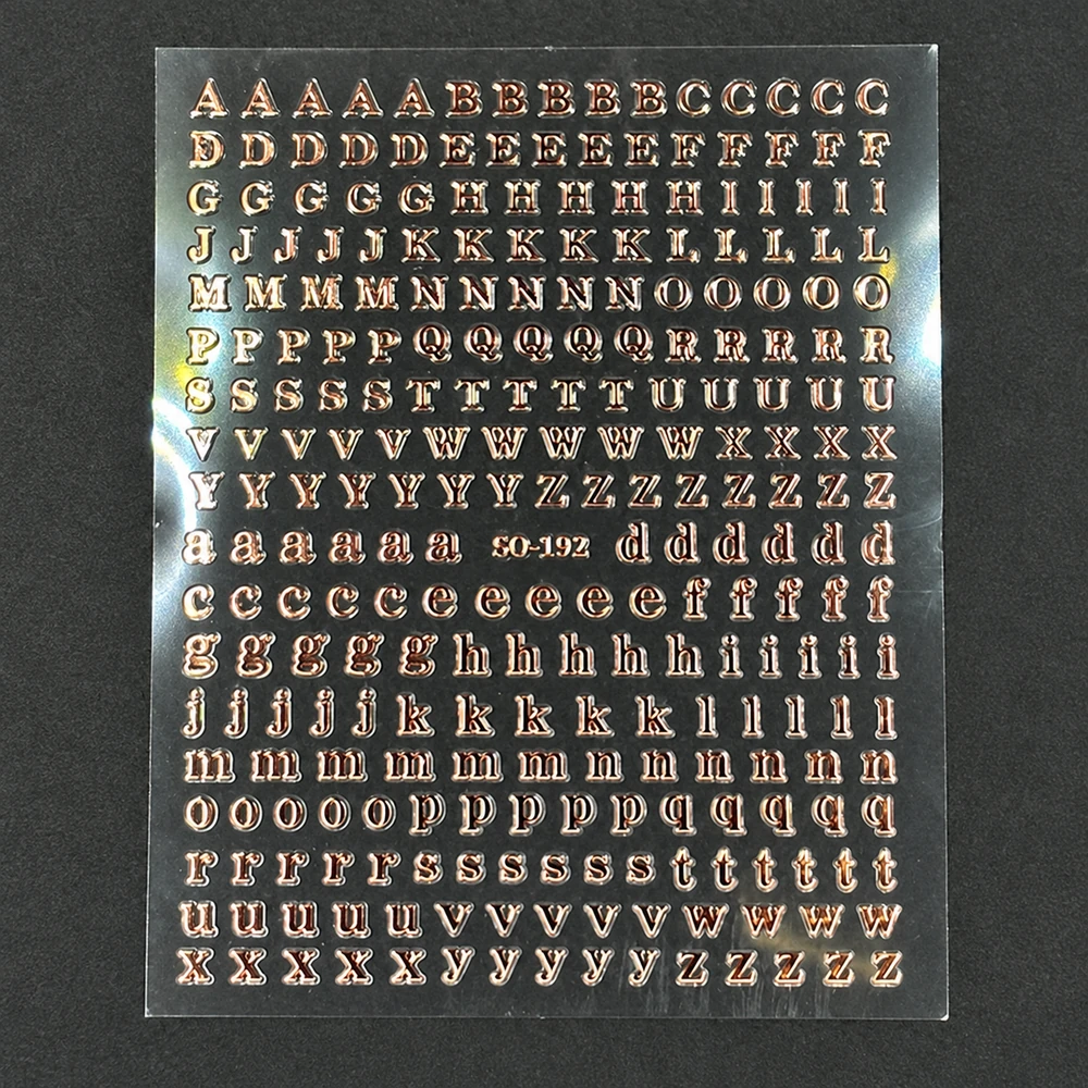 Coconoir Beauty - Nail Decal - Letters Rose Gold