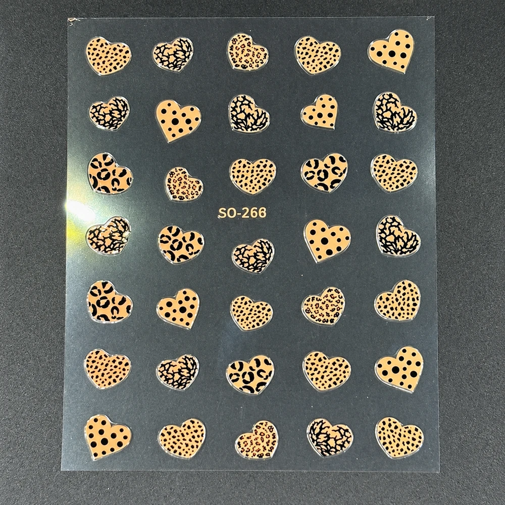 Coconoir Beauty - Nail Decal - Leopard Heart Brown