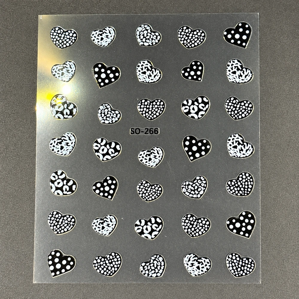 Coconoir Beauty - Nail Decal - Leopard Heart Black