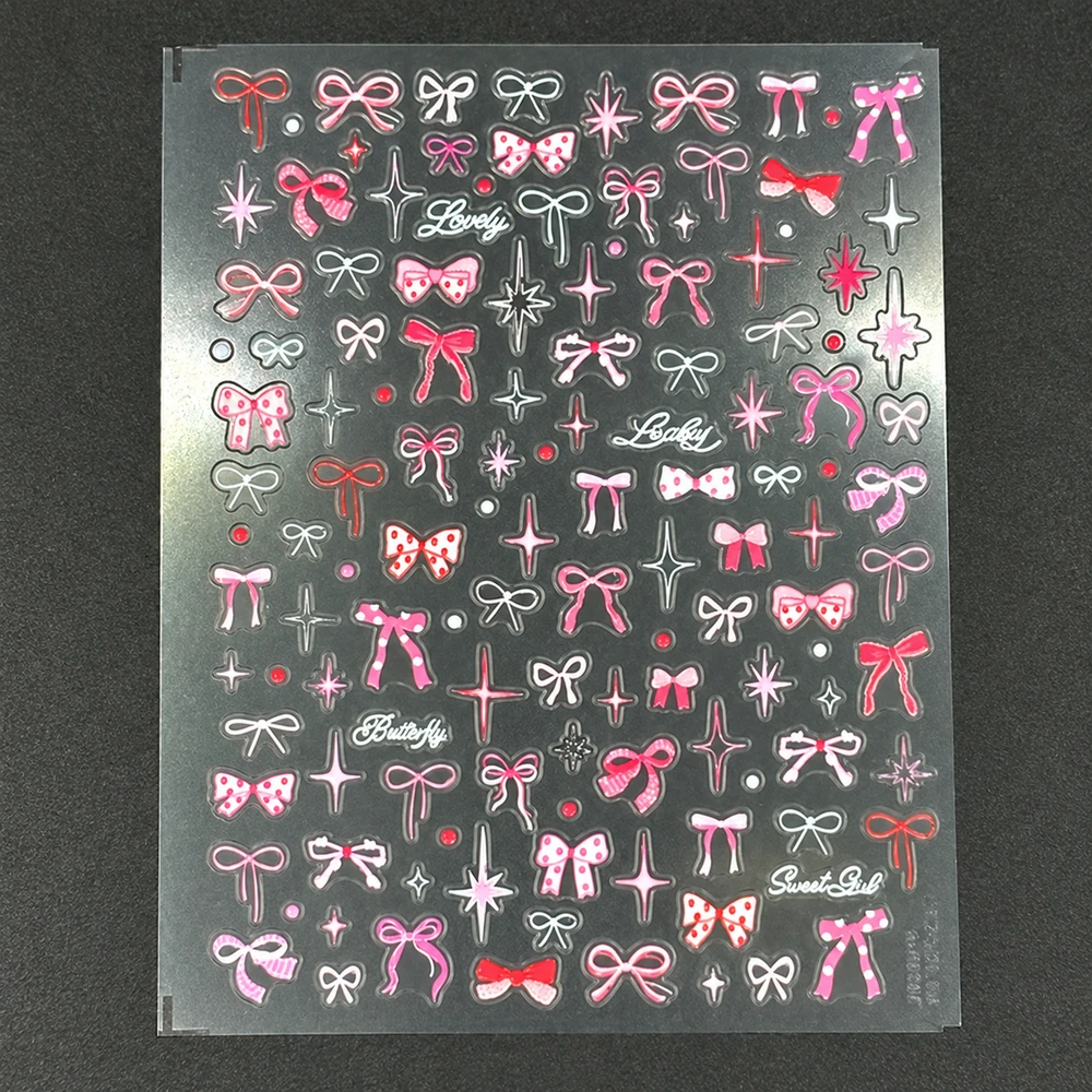 Coconoir Beauty - Nail Decal - Sparkling Pink Bows