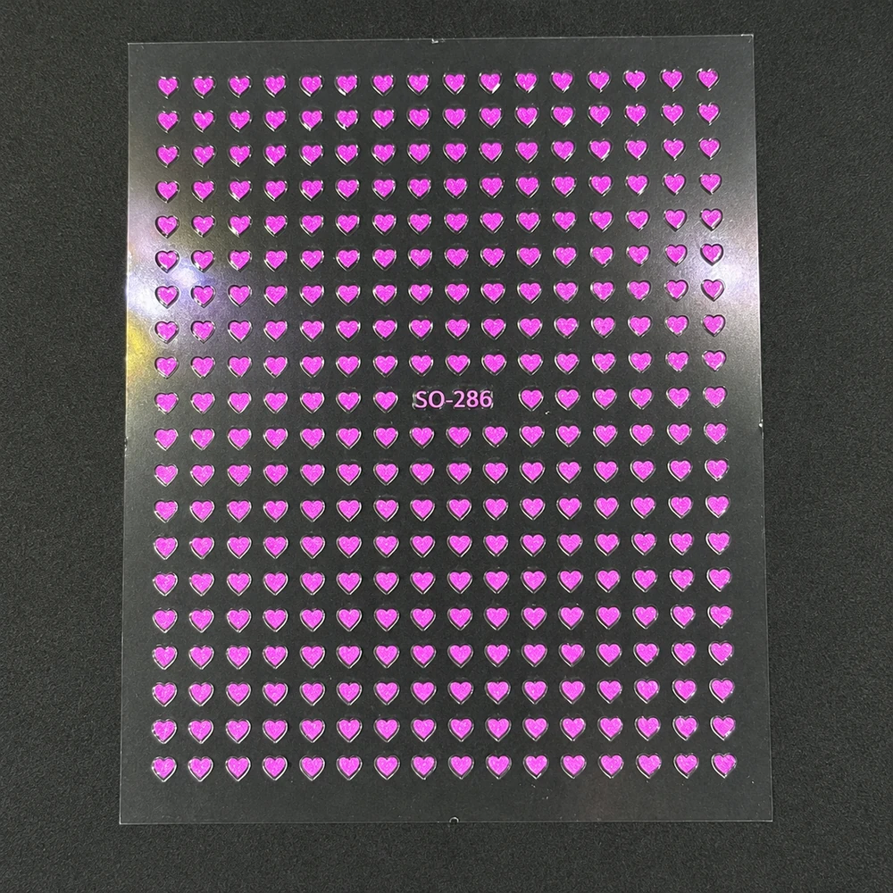Coconoir Beauty - Nail Decal - Love Heart Pink Glitter