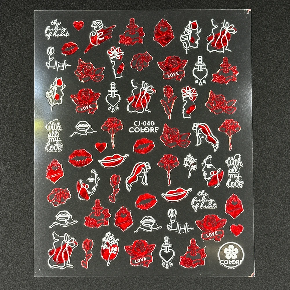 Coconoir Beauty - Nail Decal - Valentines Red #1