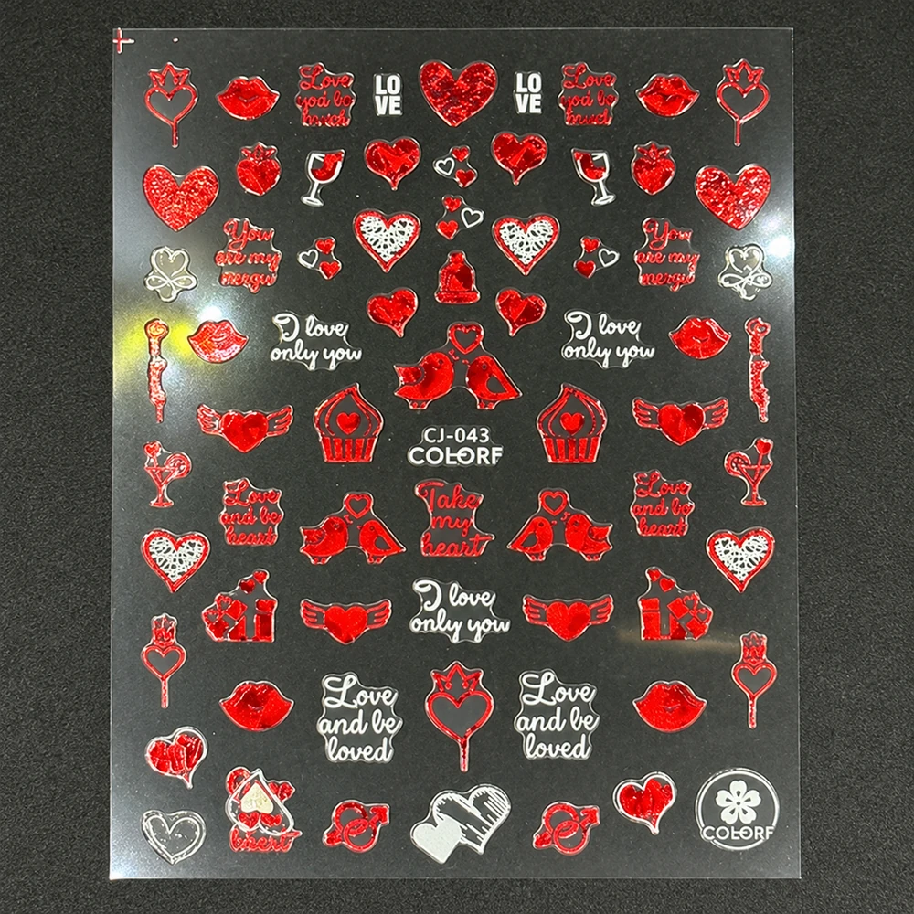 Coconoir Beauty - Nail Decal - Valentines Red #2