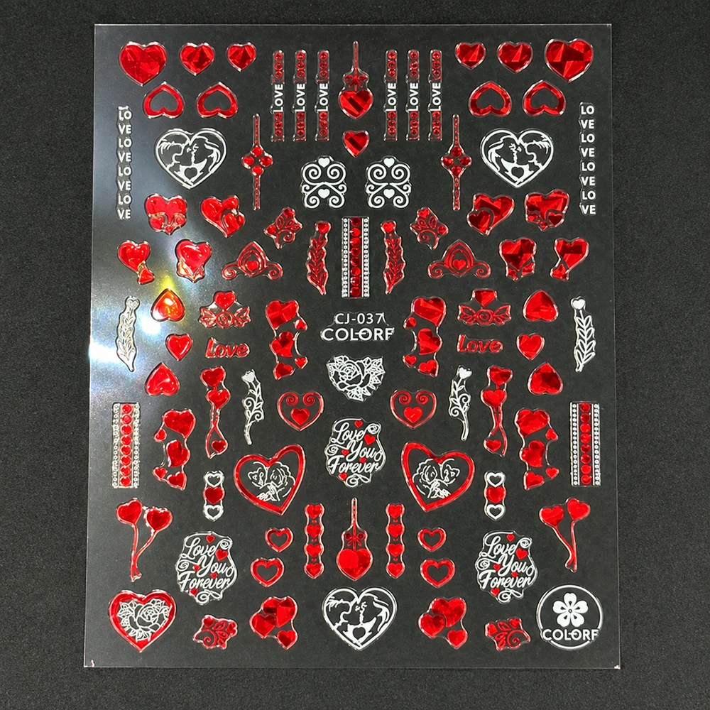 Coconoir Beauty - Nail Decal - Valentines Red #3
