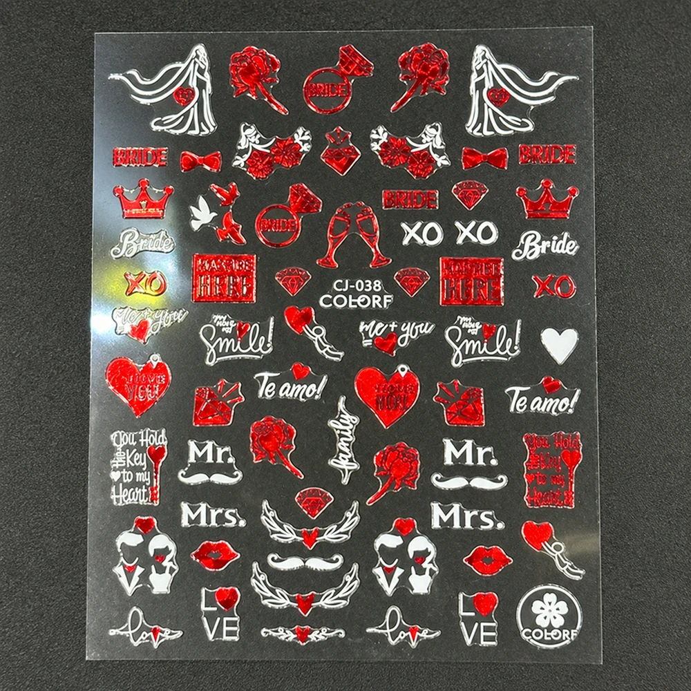 Coconoir Beauty - Nail Decal - Valentines Red #5